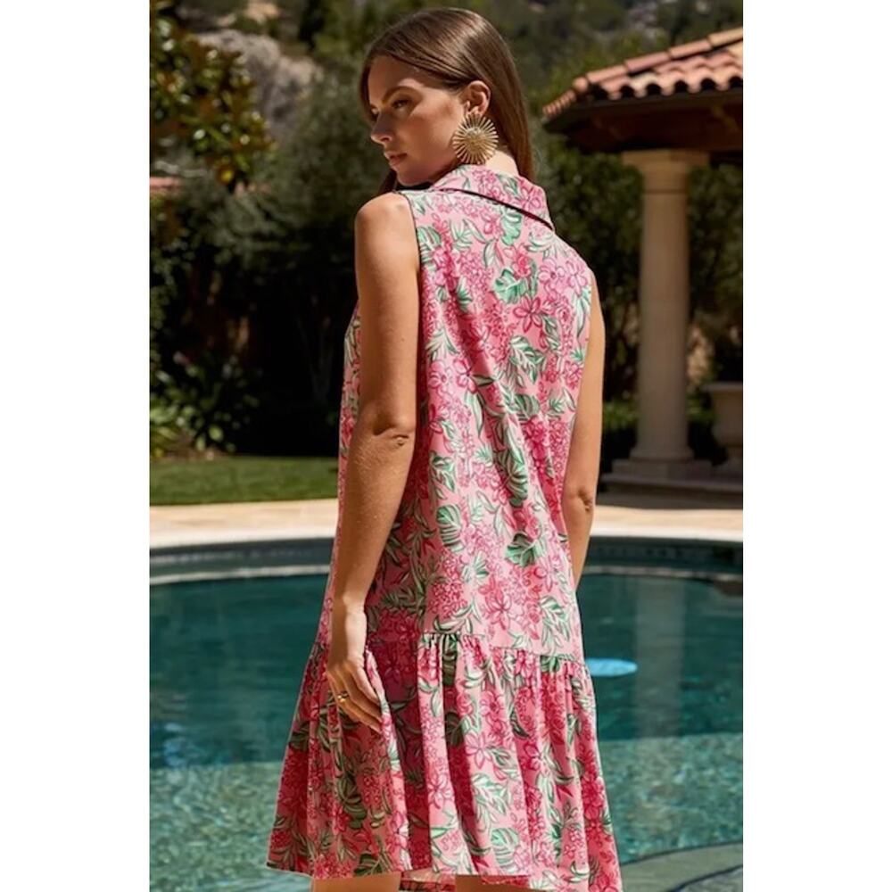 Dear Scarlett - Seaside Chic Collared Summer Dress - Medium - Picture 3 of 4